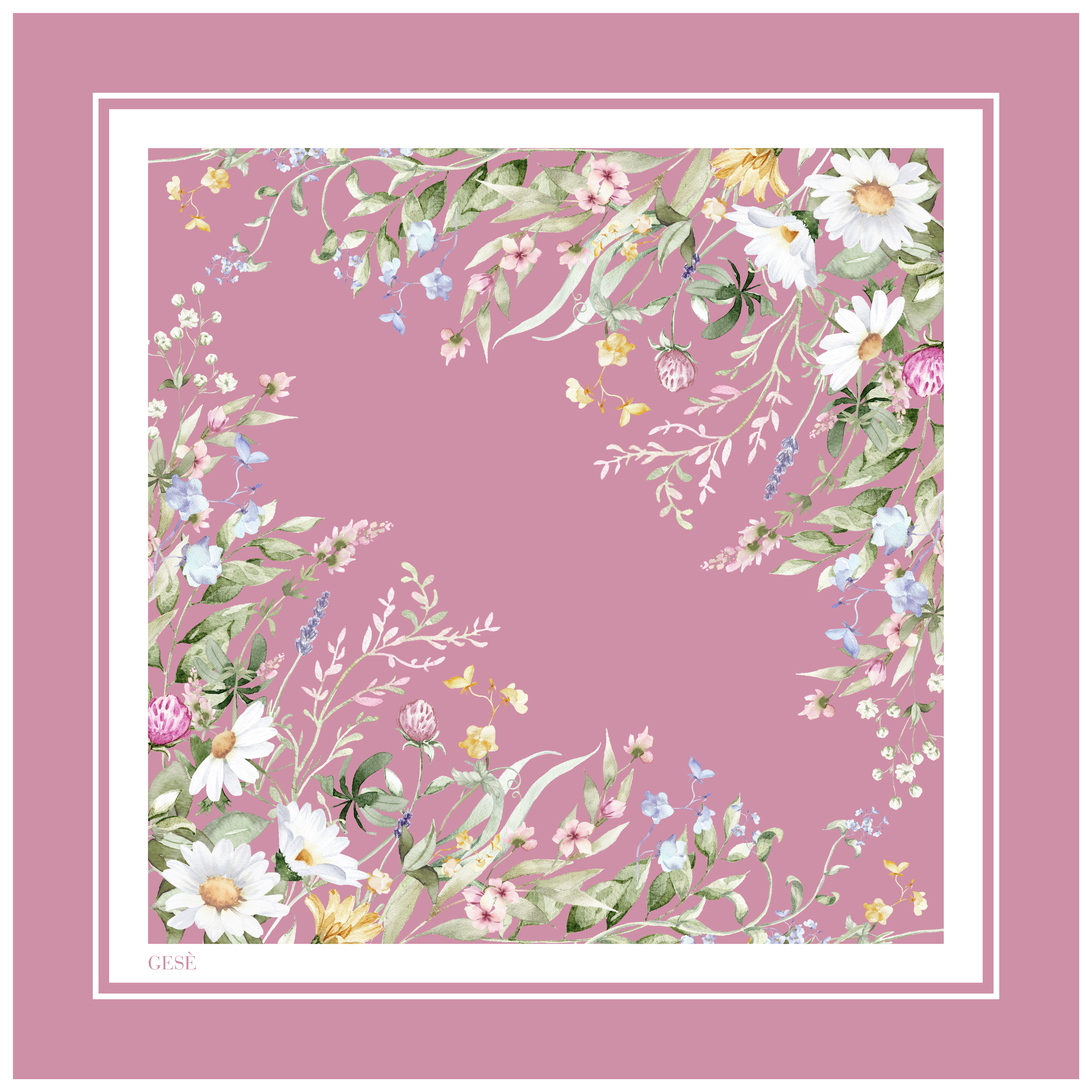 GESÈ Twill-Eşarp Bloom